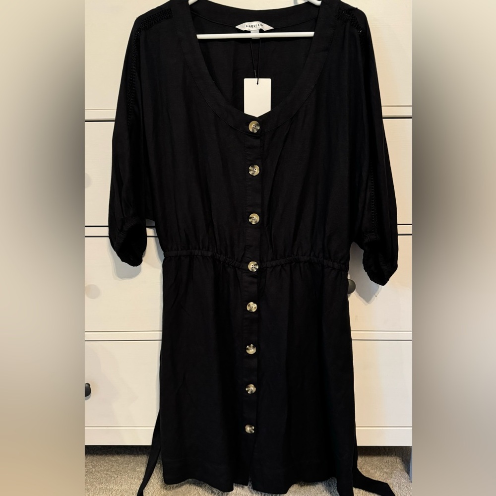 Linen shirt dress, size 10 (Australian size 14), NWT